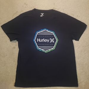 Hurley Black Short Sleeve T Shirt XL Front Color Graphic Nineteen Ninety Nine